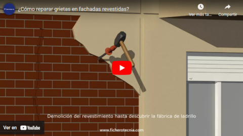 Video reparación grietas en fachadas revestidas.